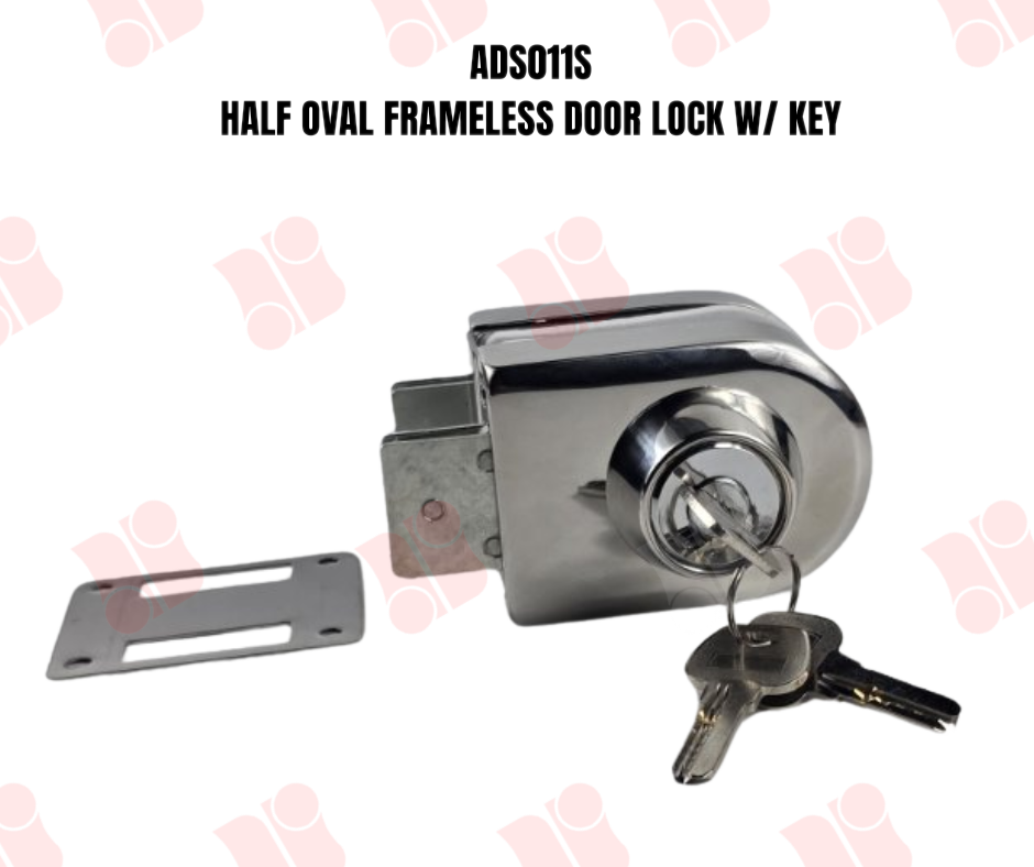 Frameless Door Lock - Half Oval