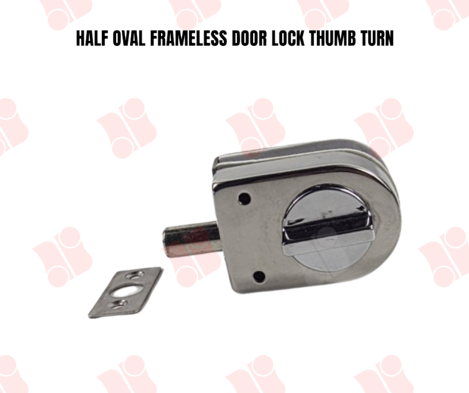 Frameless Door Lock - Thumb Turn