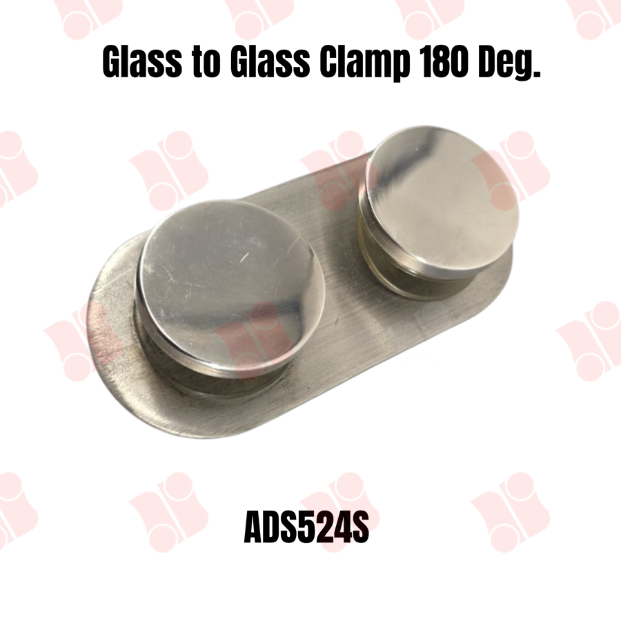 Glass to Glass Clamp 180 Deg. Round