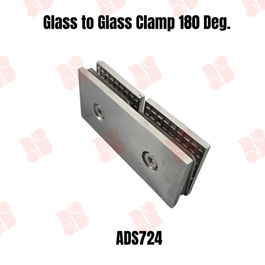 Glass to Glass Clamp 180 Deg.