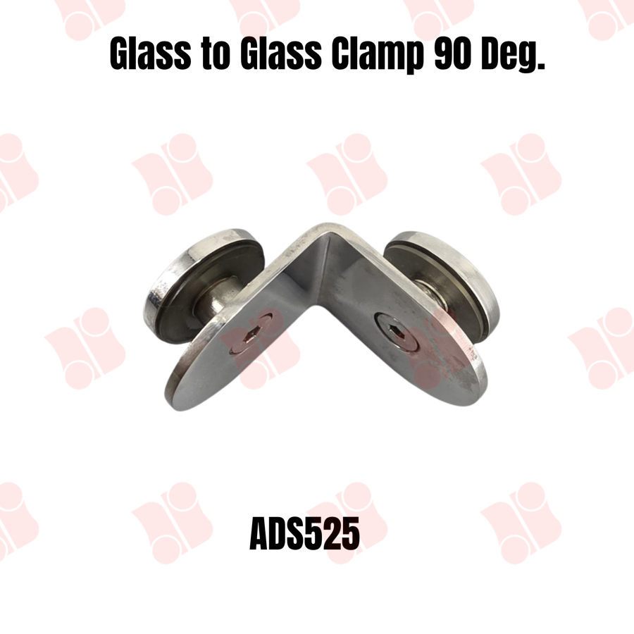 Glass to Glass Clamp 90 Deg. Round