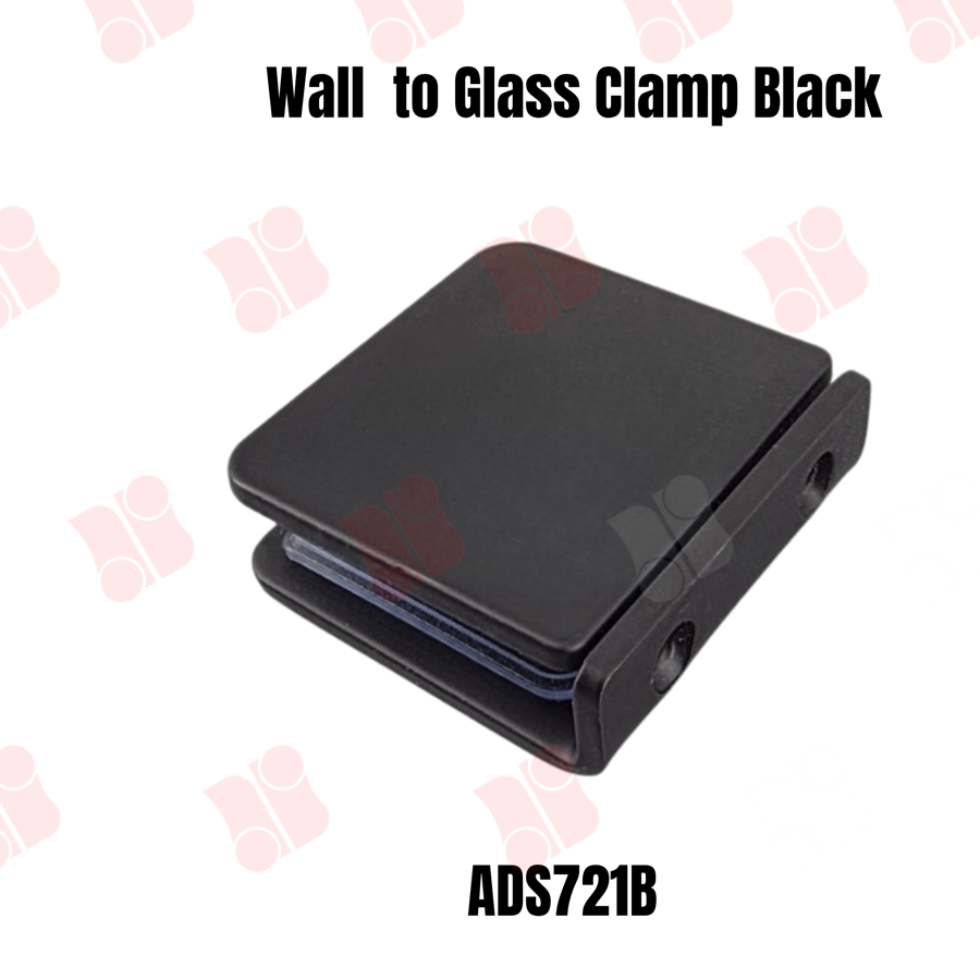 Wall to Glass Clamp Black